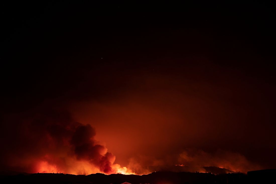 The Getty Fire, California.