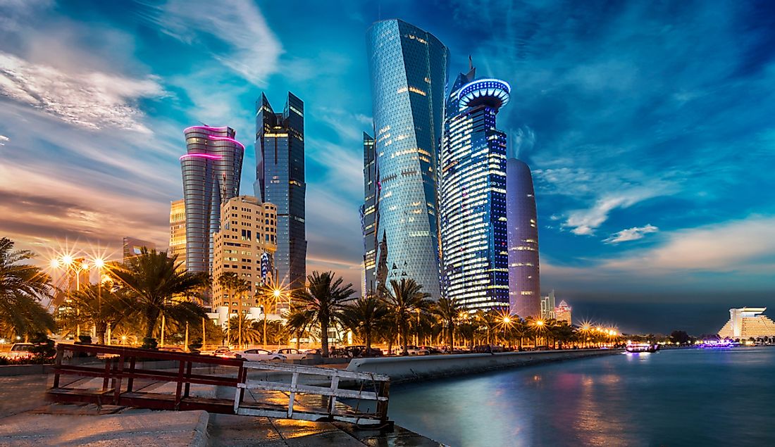 Doha, Qatar. Qatar is the world's richest country by GNI. 