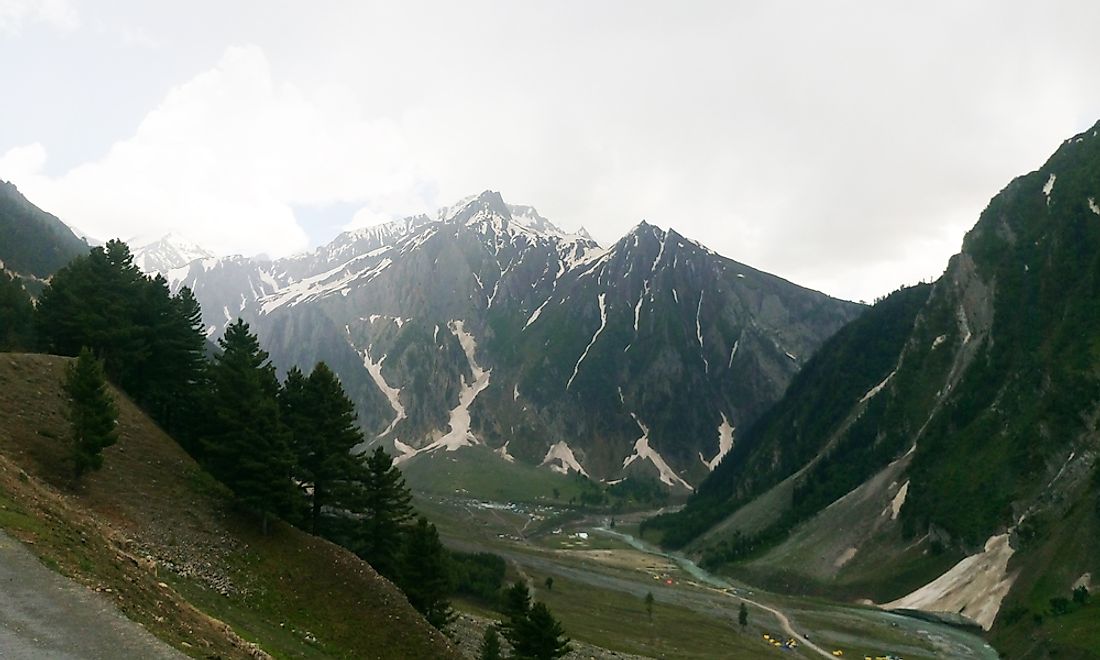 The Kashmir Valley of India is an example of a lacustrine plain.