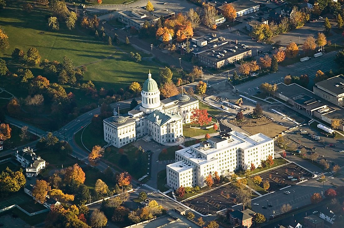 The Capitol building of Maine in Augusta. 