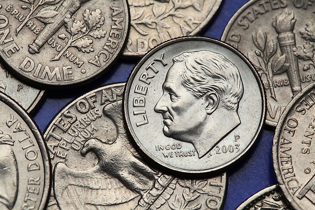 The portrait of Frank D. Roosevelt is found on the US dime.