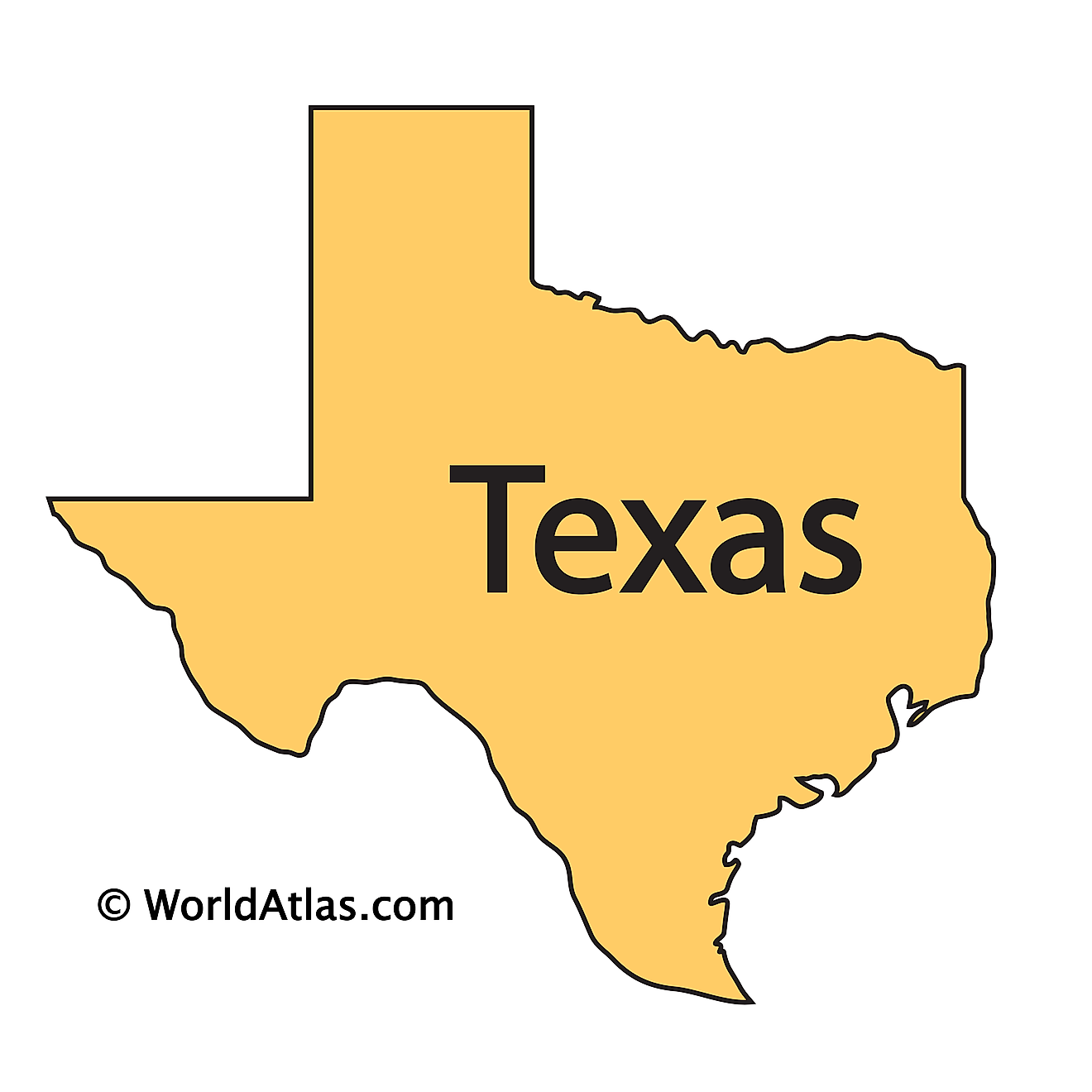 Mapa de contorno de Texas
