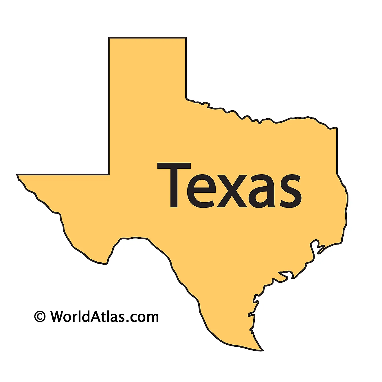 Outline Map of Texas