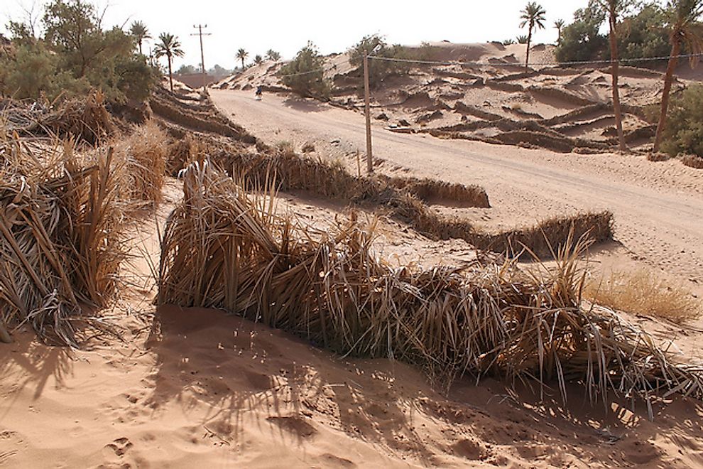 Desertification is a major issue associated with global warming induced climate change.