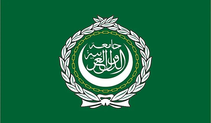 The official flag of the Arab League. 