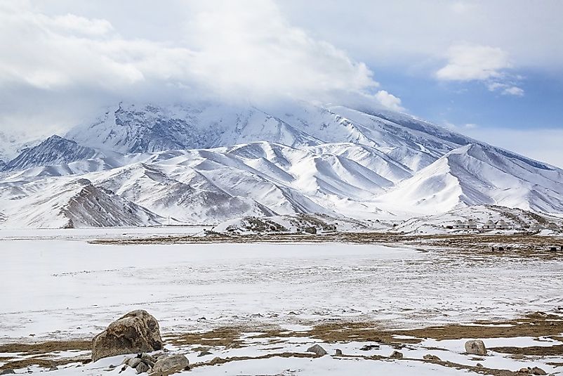 Muztagh Ata in the Chinese portion of the Pamirs.