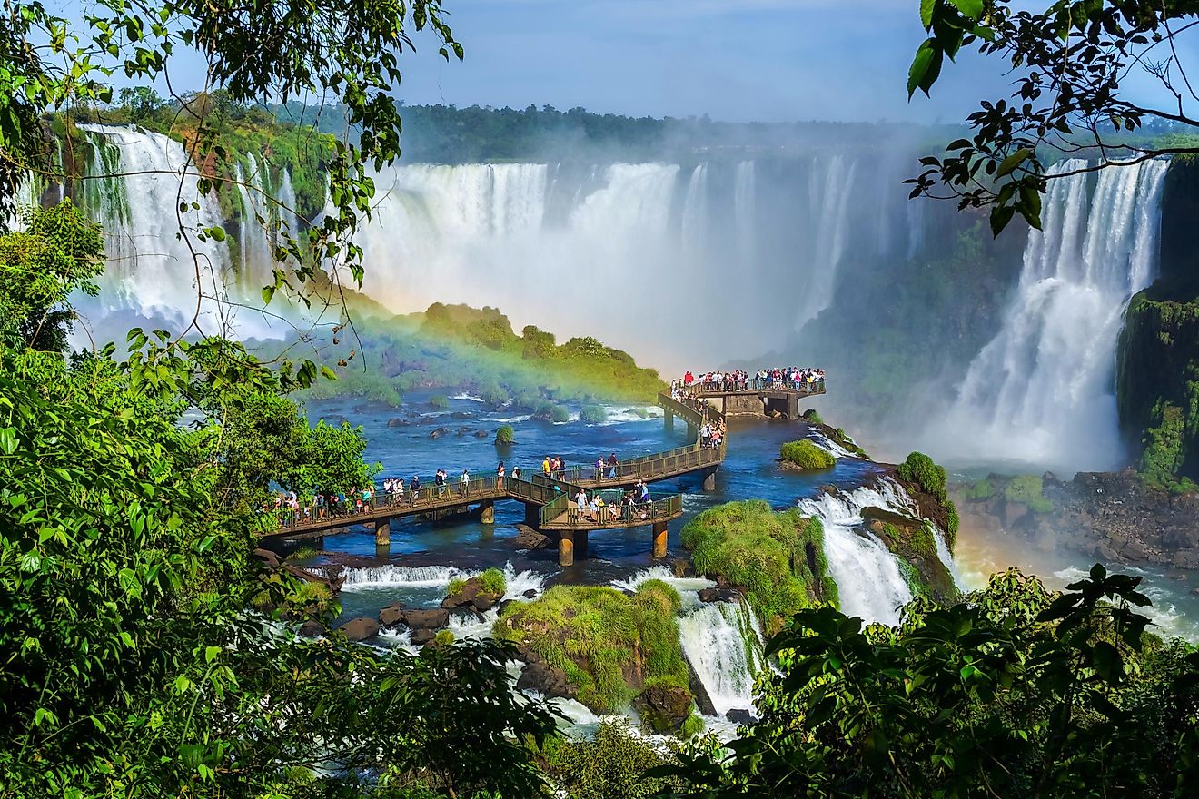 Beautiful view of the Iguazu Falls