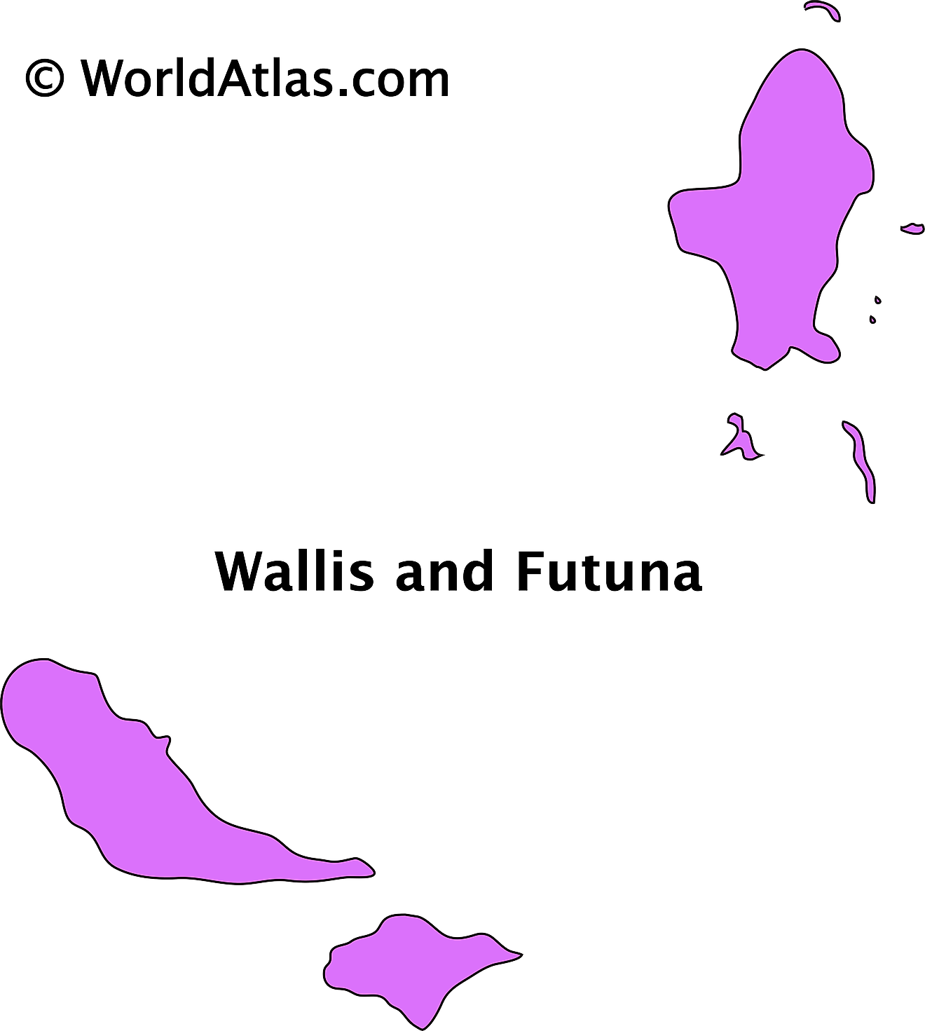 Outline Map of Wallis and Futuna Islands