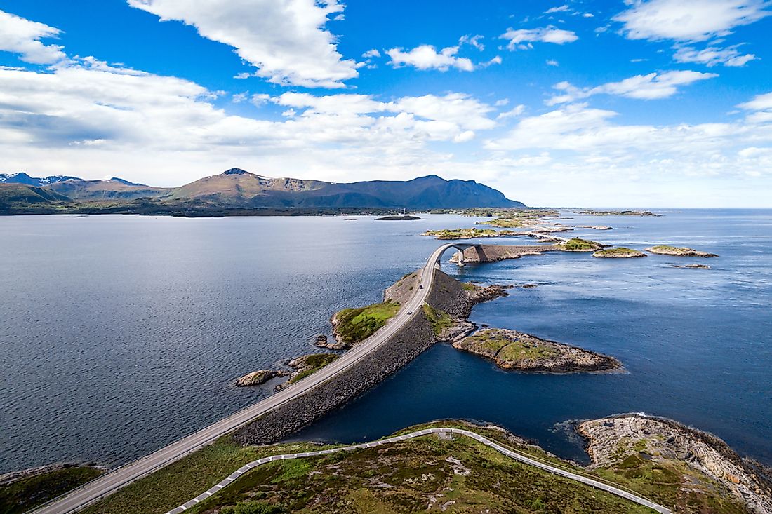 The Atlantic Ocean Road, called the Norwegian Construction of the Century, is considered one of the world's best road trips. 