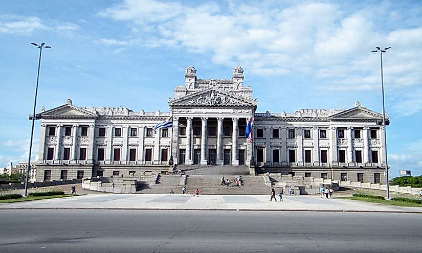 Palacio Legislativo in Montevideo, Uruguay, the house of the legislative branch of the government of Uruguay.