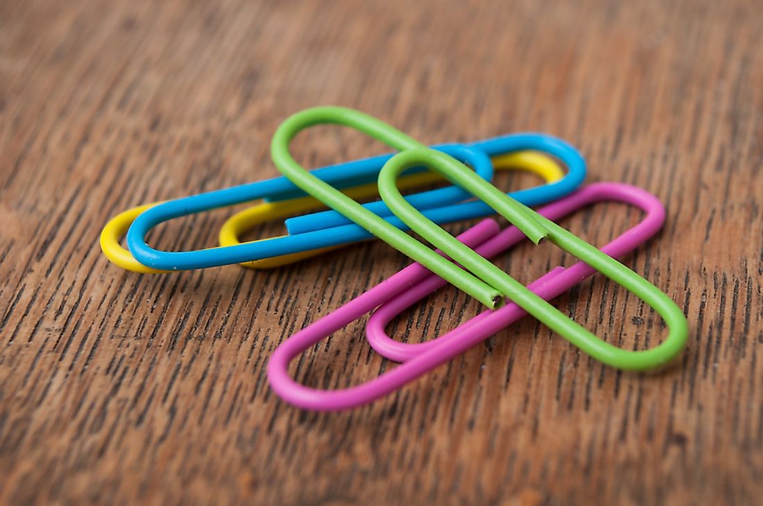 A paperclip how we know it today. 
