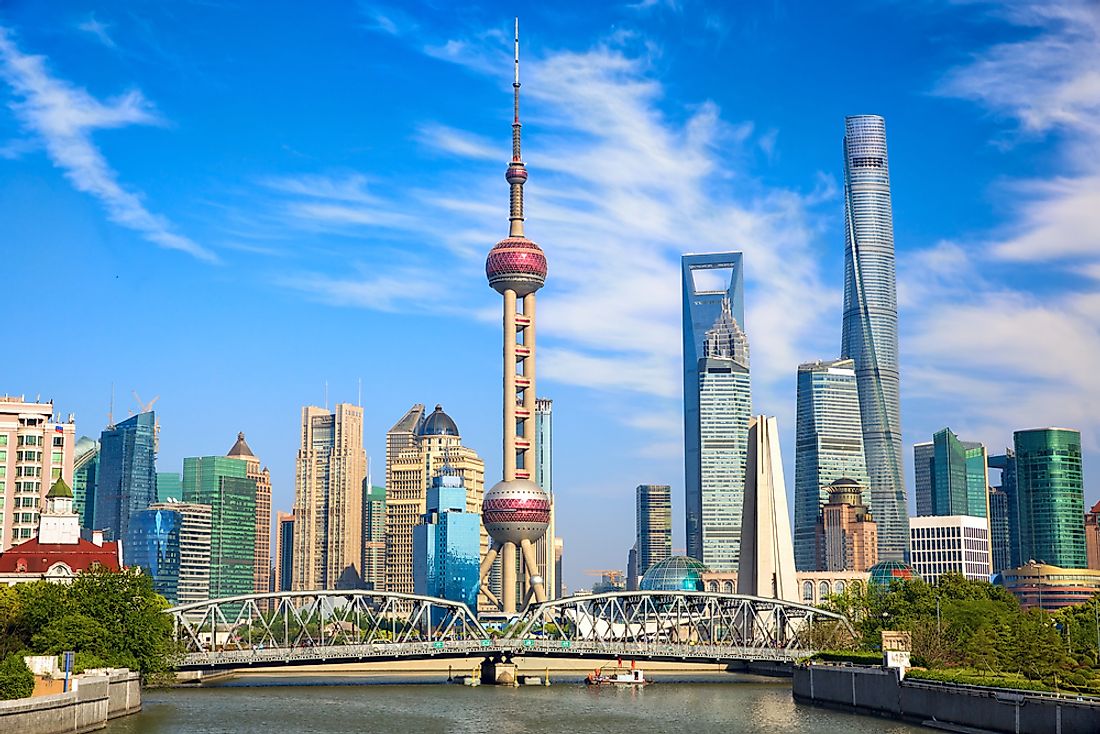 The cityscape of Shanghai. 