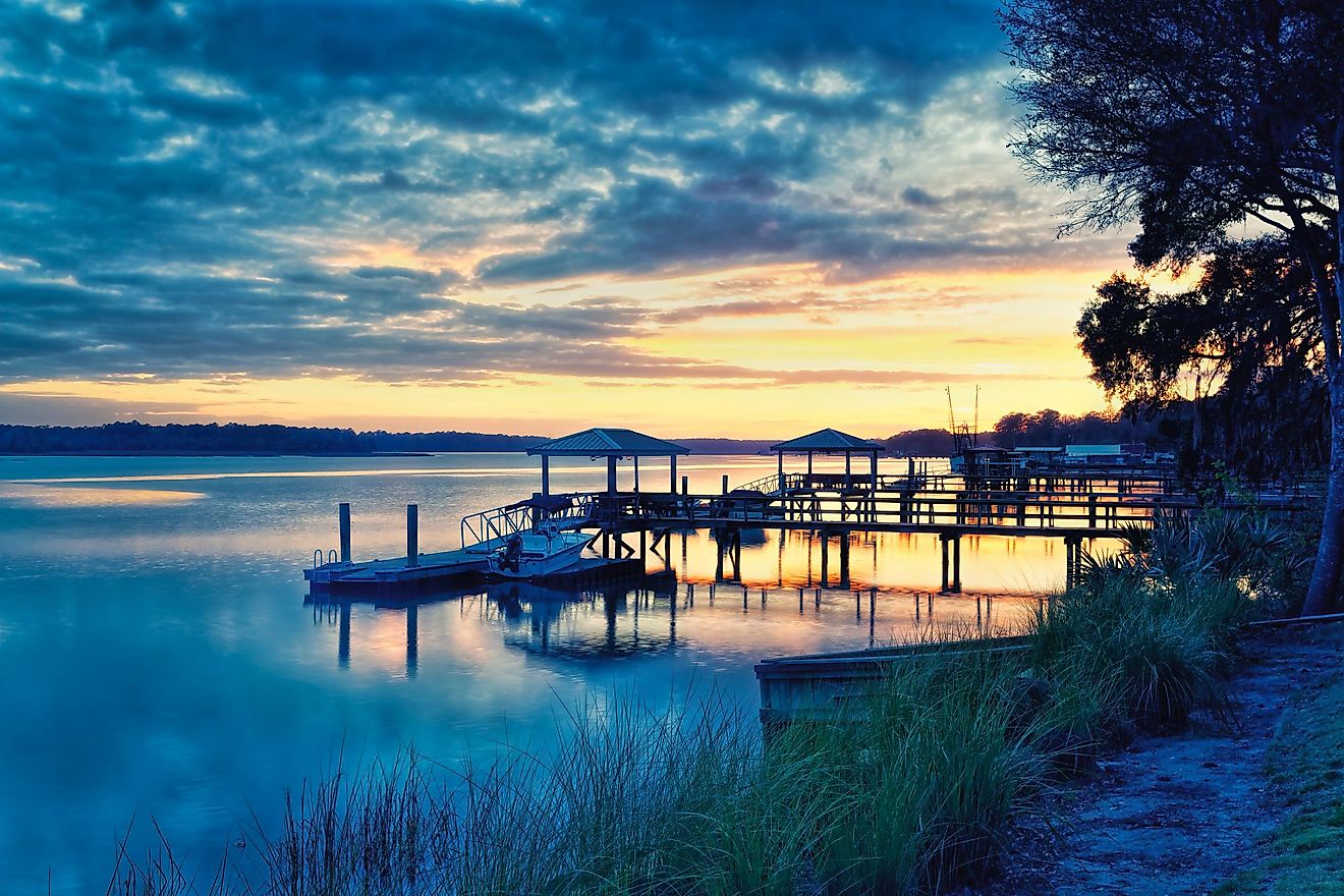 Another beautiful evening on the May River, as viewed just off Calhoun Street in Bluffton, South Carolina.