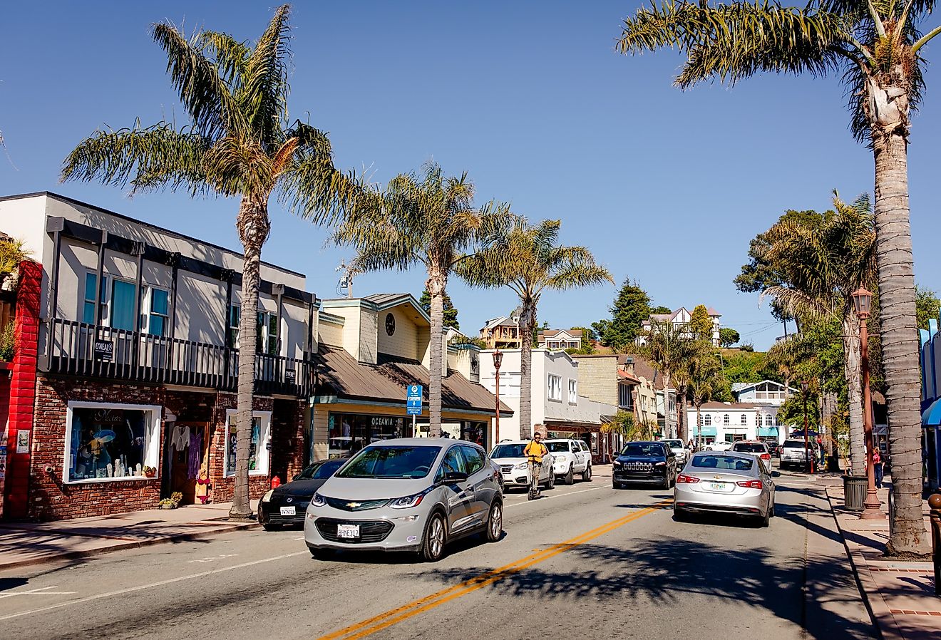 A street in downtown Capitola, California. Image credit bluestork via Shutterstock