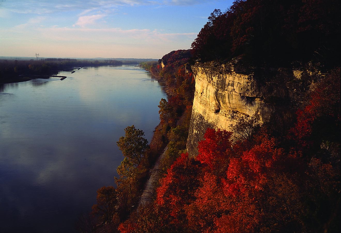 Katy Trail State Park along the scenic drive from Arrow Rock to Boonville River