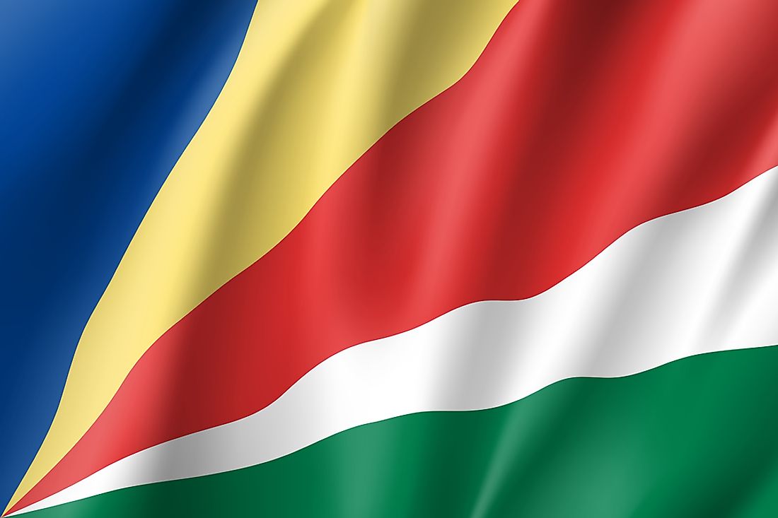 The flag of Seychelles. 