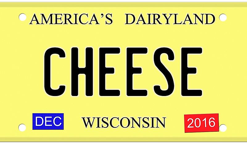Wisconsin, known for its cheeses, is also referred to as "America's Dairyland".