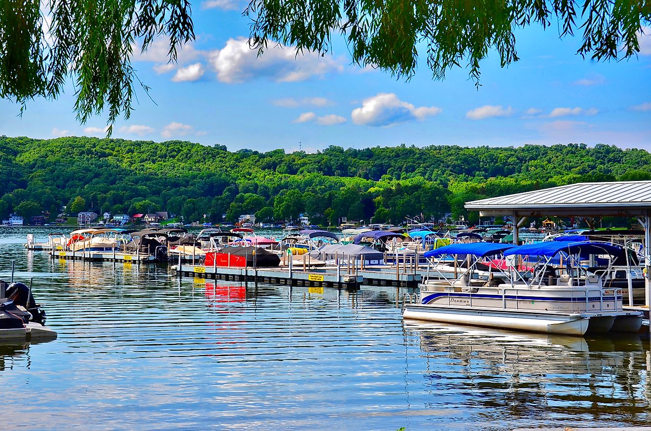 View of the harbor along Keuka Lake in Penn Yan, New York. Editorial credit: PQK / Shutterstock.com