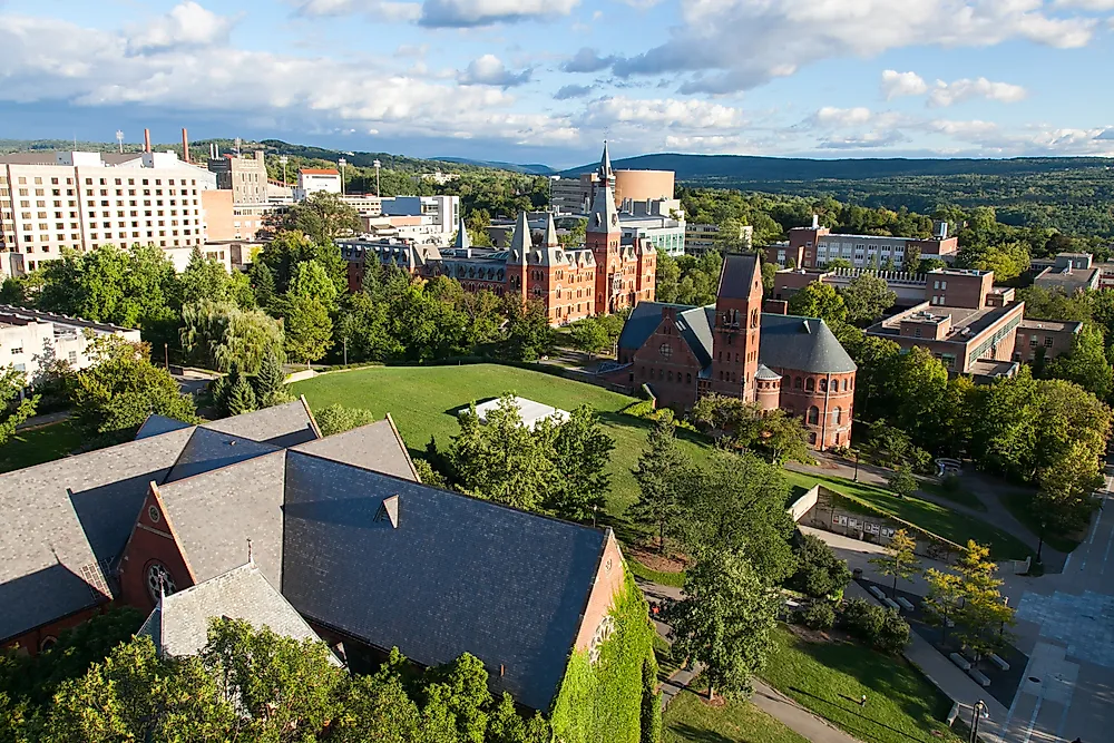 The campus of Cornell University in Ithaca, New York. 