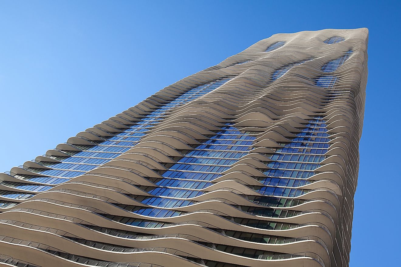 The Aqua Tower was completed in 2010.  Image credit: Shutterstock.com