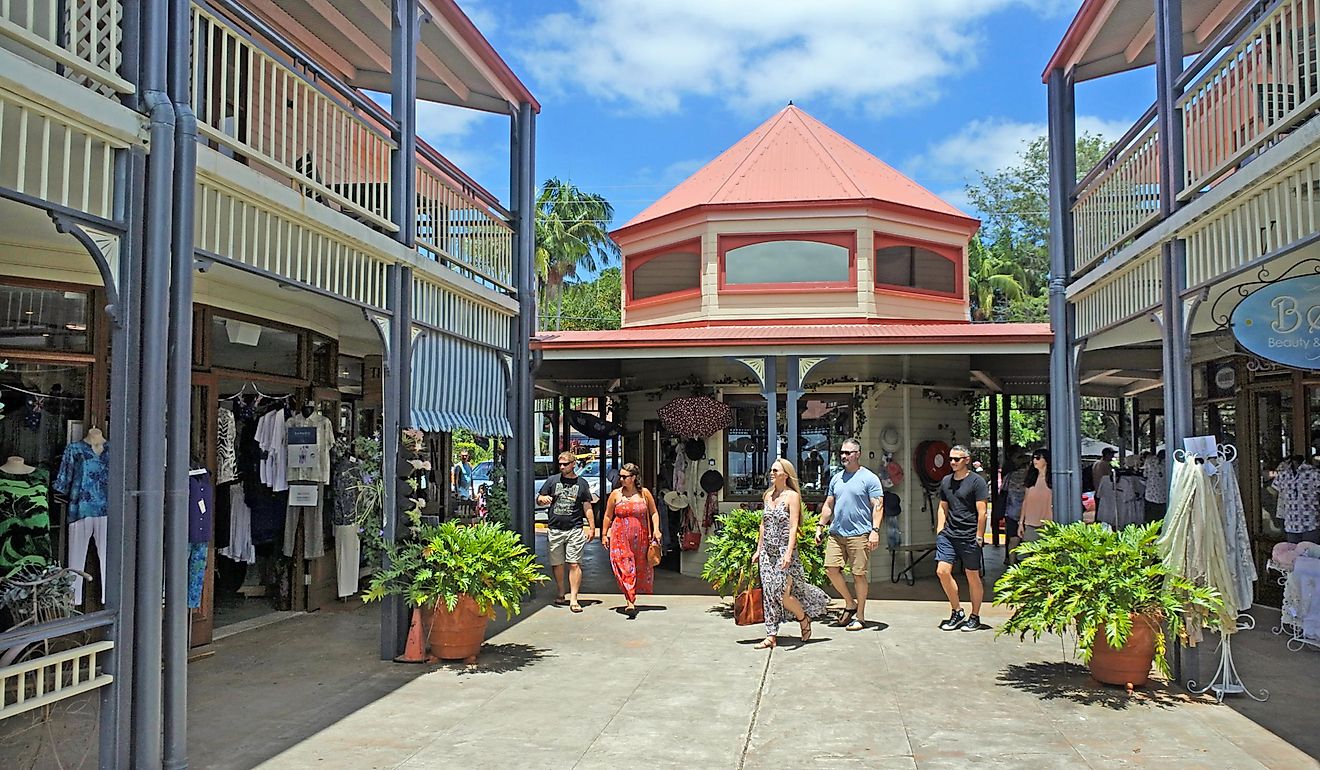 Shopping center in Montville, Queensland.