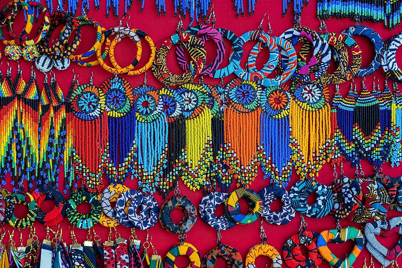 Tribal Maasai colorful sold in the Island of Zanzibar, Tanzania. Image credit: OlegD/Shutterstock.com