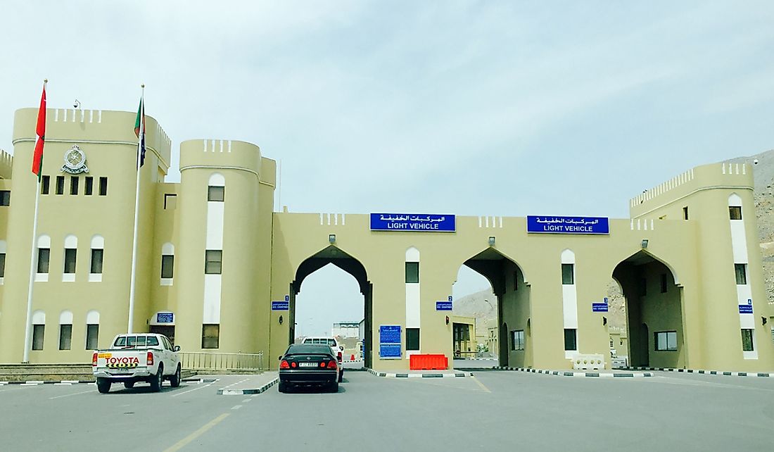 Border crossing between Musandam, Oman and Ras al Khaimah, UAE.