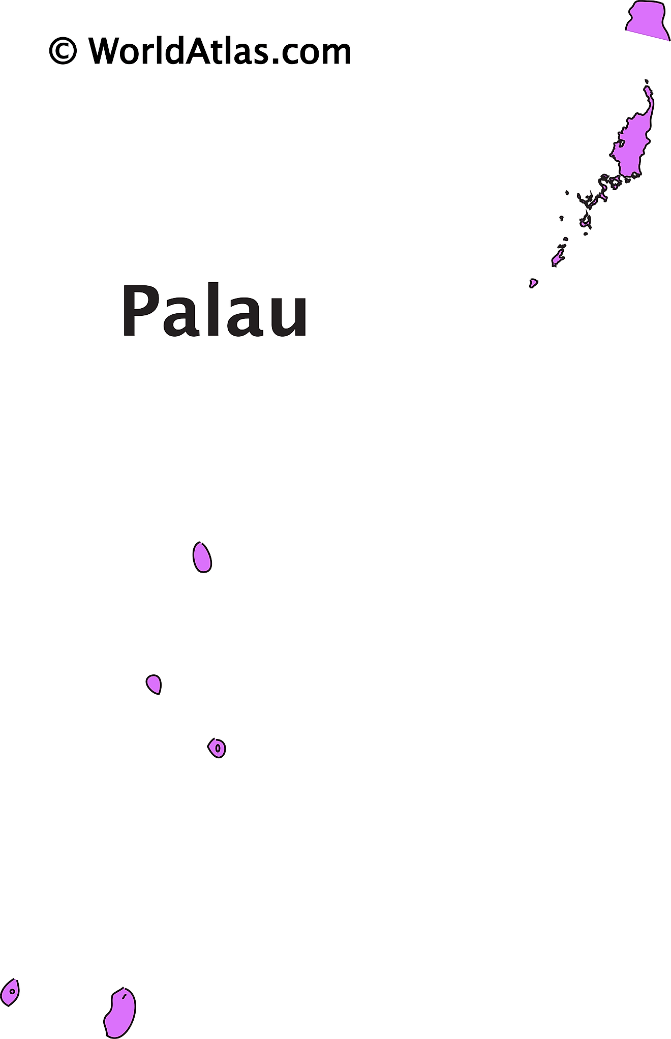 Outline Map of Palau