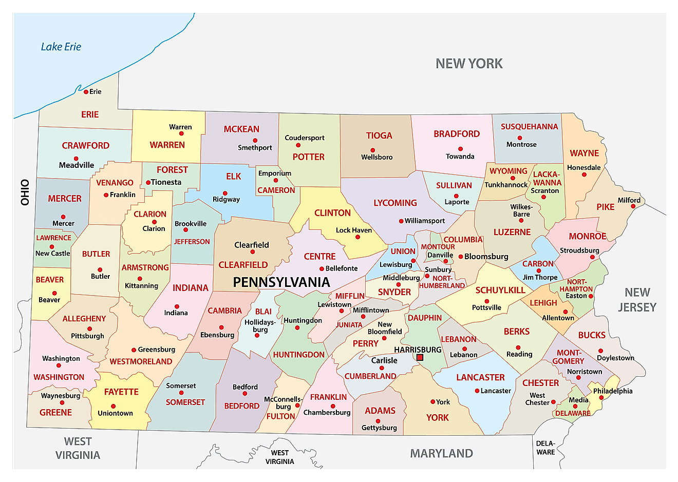 Pennsylvania Maps Facts World Atlas