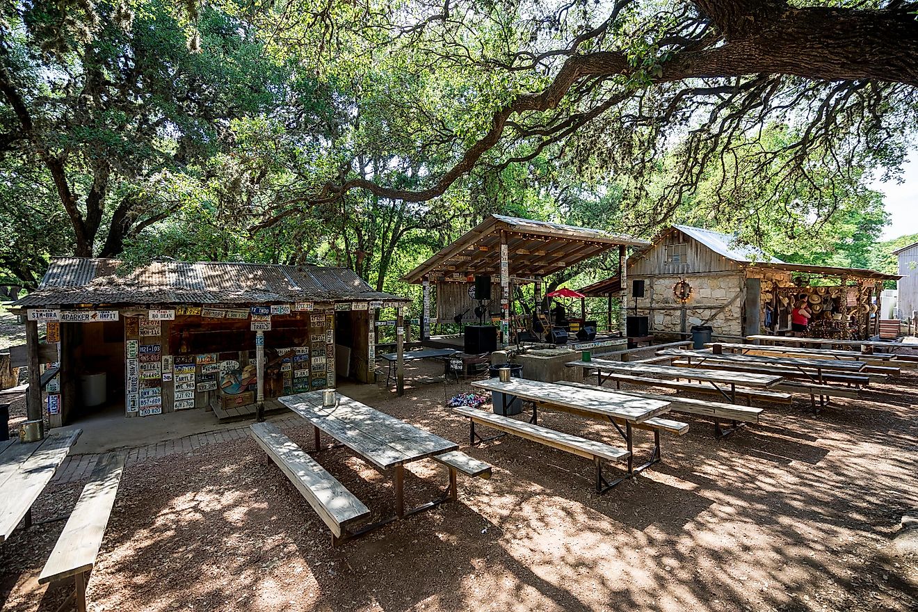 Outdoor music venue behind the old post office in Luckenbach, Texas