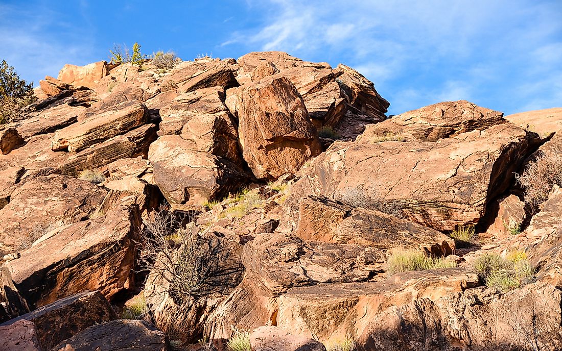 Igneous rocks in Arches National Park, Utah. 