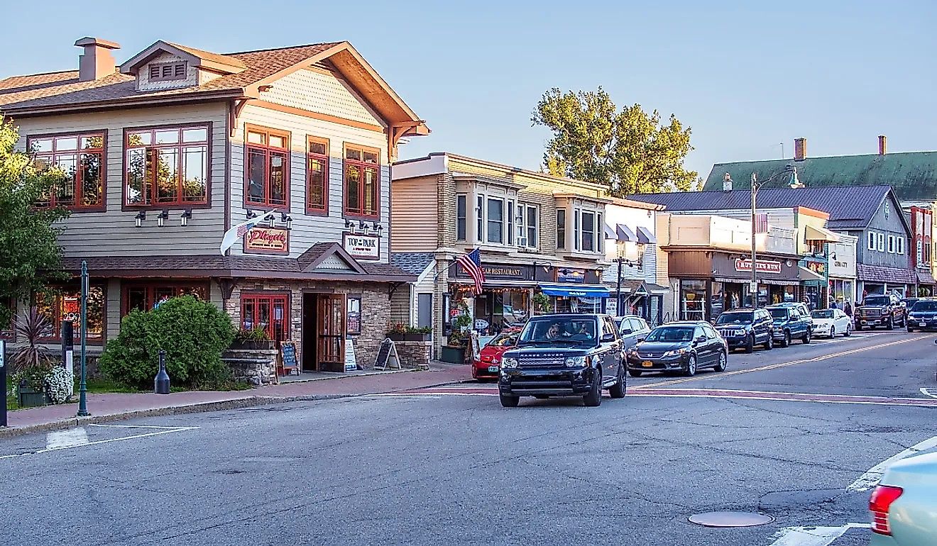 Main Street, located in Lake Placid, New York. Image credit Karlsson Photo via Shutterstock