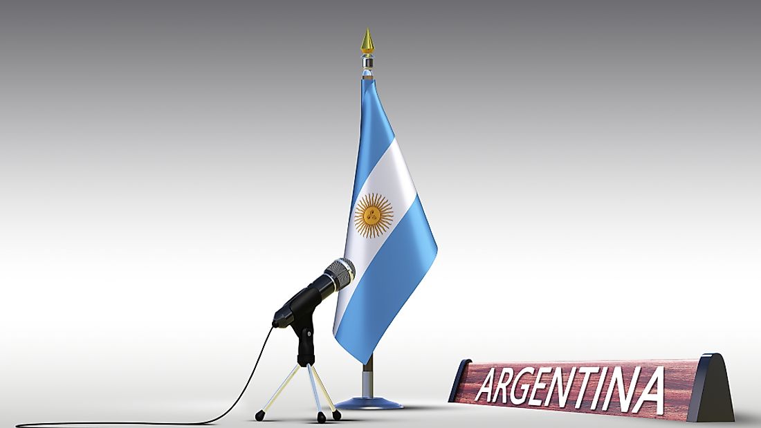 The country name Argentina has 9 letters. 