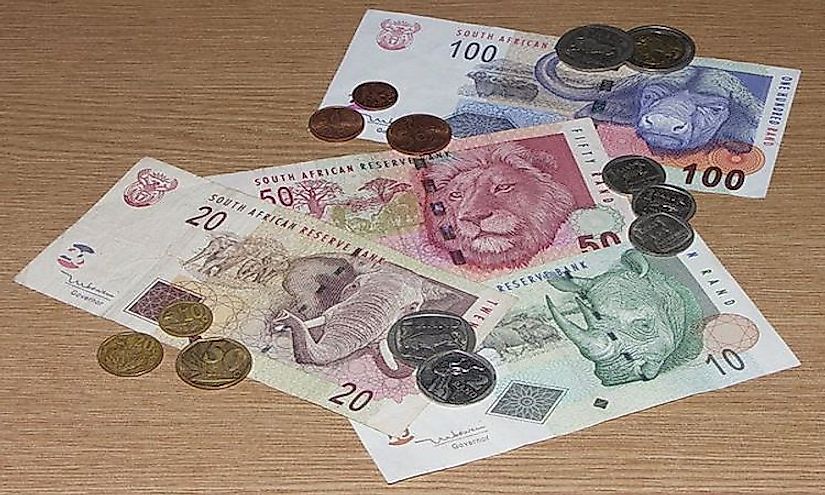 South African Notes and Coins.