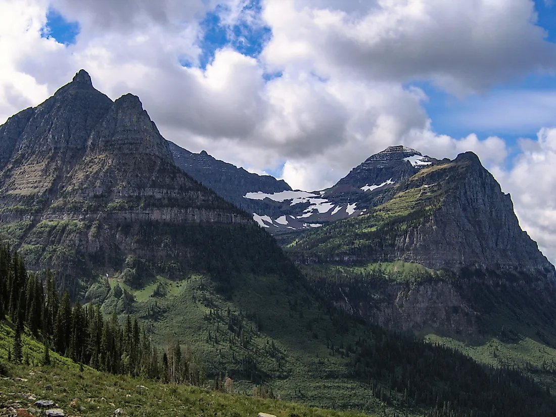 A hanging valley in Glacier National Park.