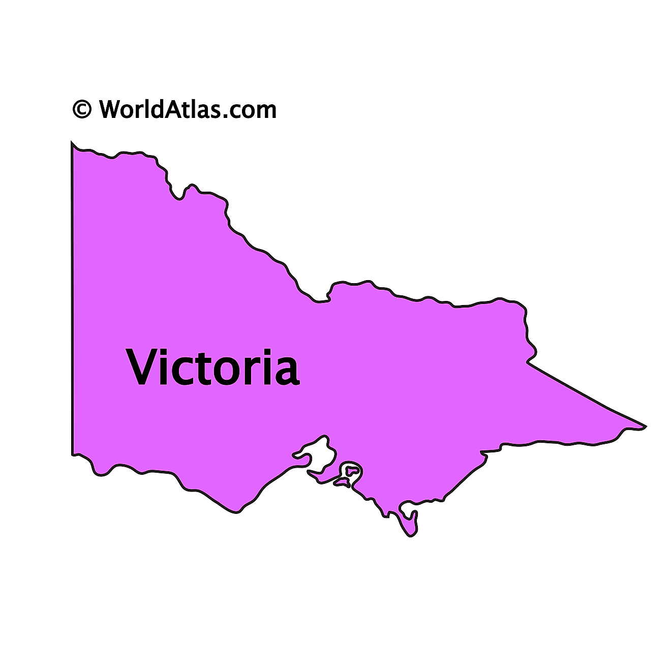 Outline Map of Victoria