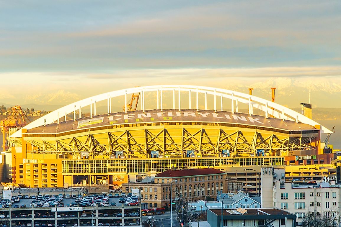 CenturyLink Field Stadium is the home of the Seattle Seahawks and Seattle Sounders FC. Editorial credit: Miune / Shutterstock.com