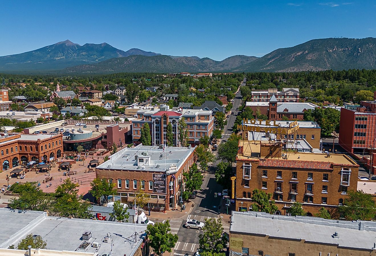 Overlooking downtown Flagstaff, Arizona. Image credit Framalicious via Shutterstock