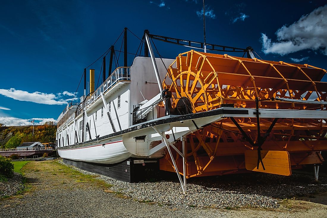 A vintage steamboat in the Yukon. 
