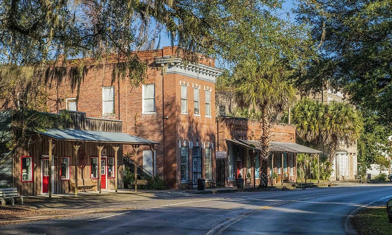 The historic district in Micanopy, Florida, via Town of Micanopy (micanopytown.com) 