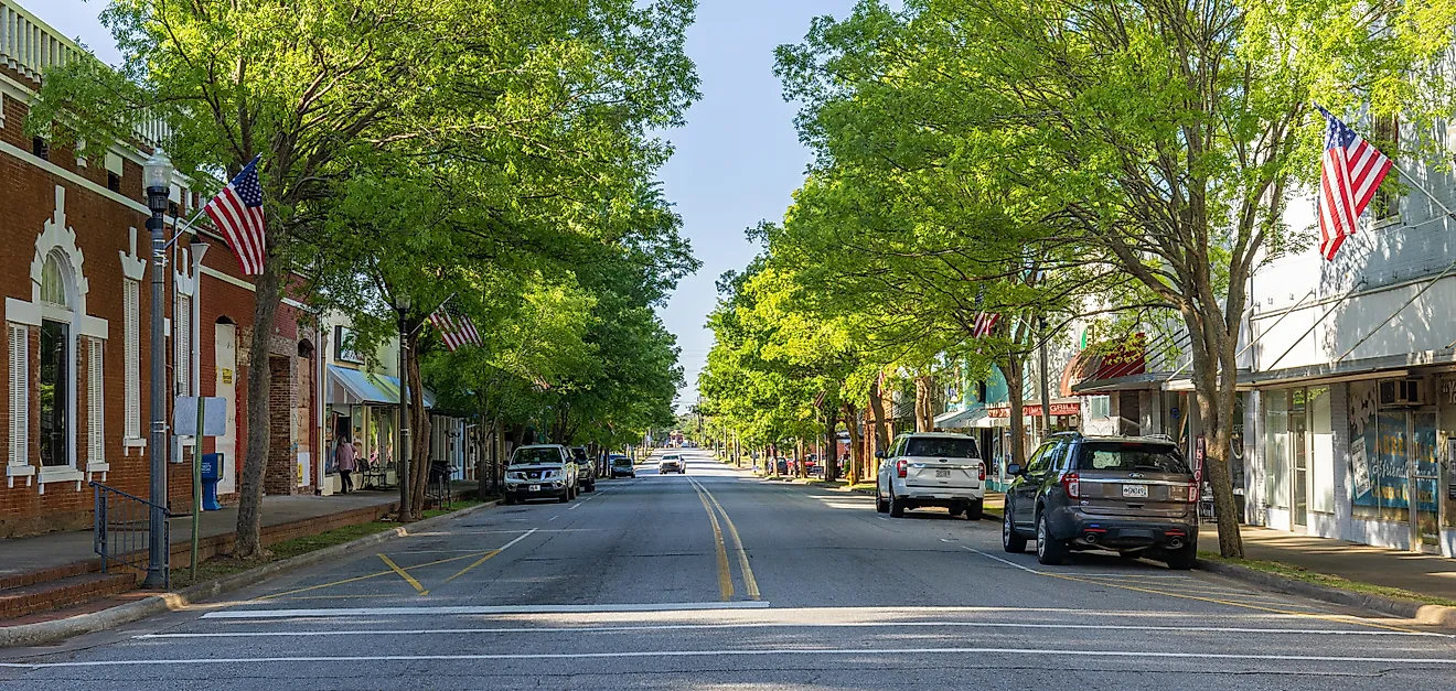 The old bank building in Abbeville, Alabama. Image credit Sabrina Janelle Gordon via Shutterstock
