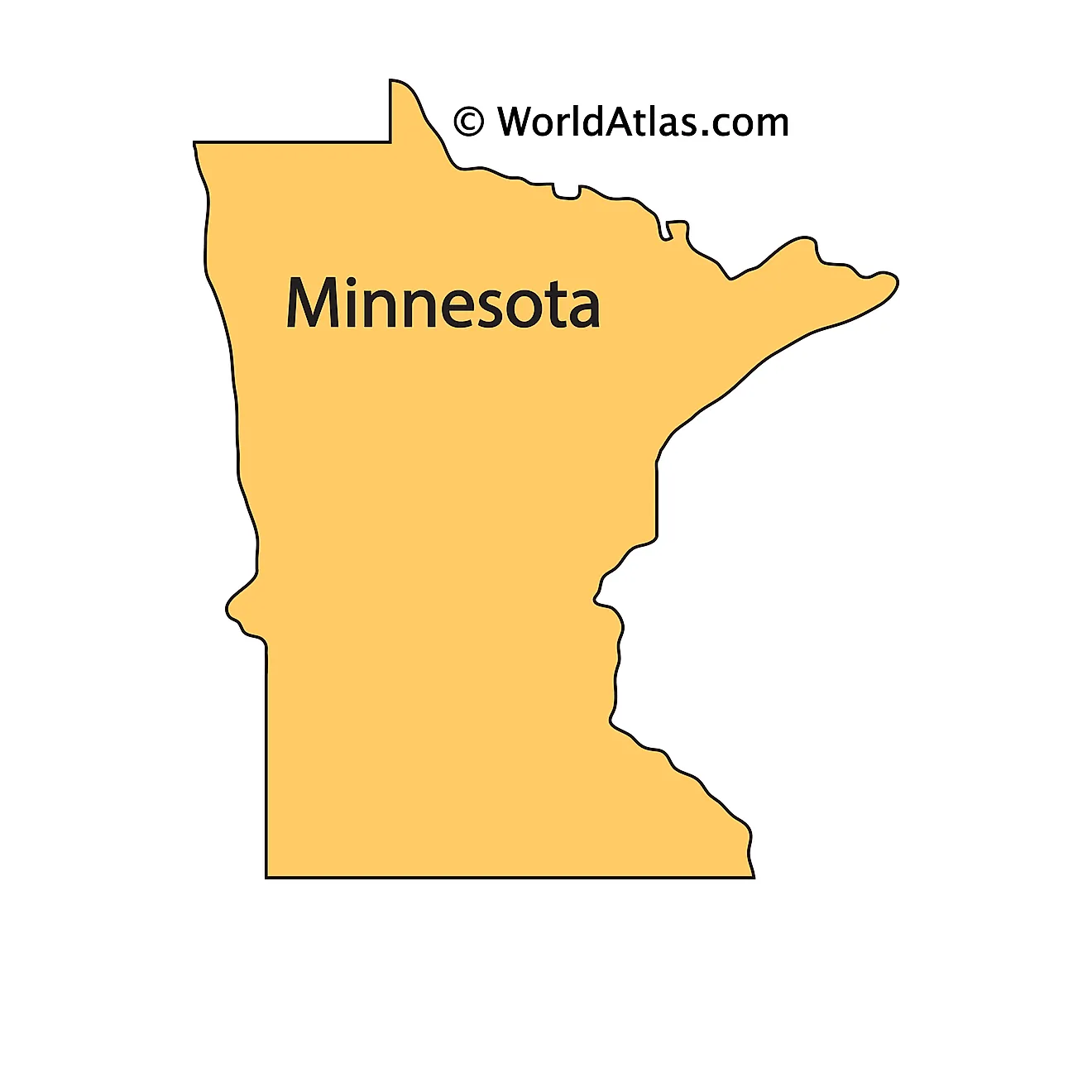 Mapa de contorno de Minnesota