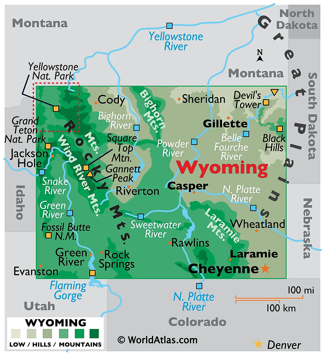 travel wyoming map