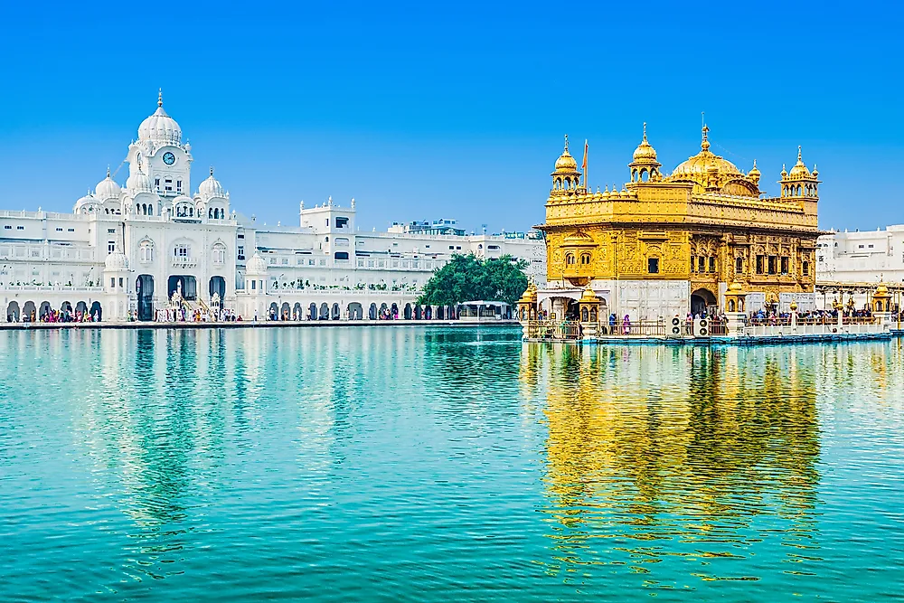 The The Golden Temple In Punjab, one of the 7 Wonders of India. 