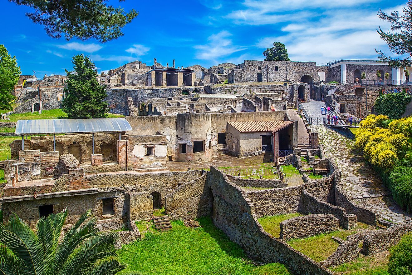Panoramic view of the ancient city of Pompeii with houses and streets. Image credit: lara-sh/Shutterstock.com
