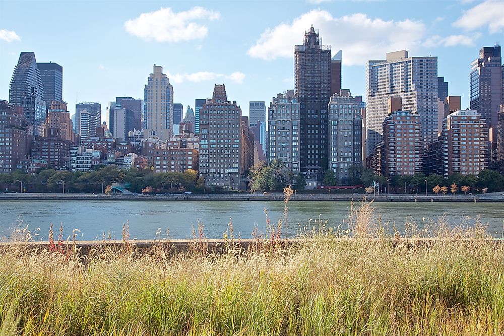 New York as seen from Roosevelt Island.