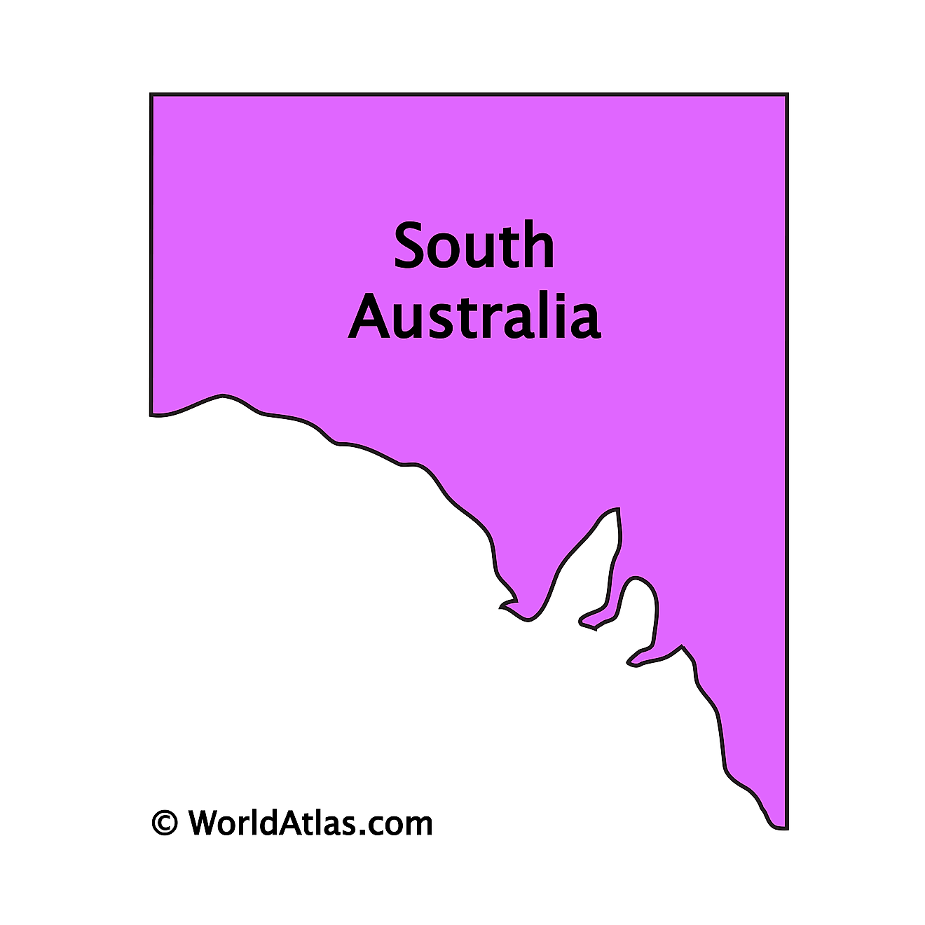 Outline Map of South Australia