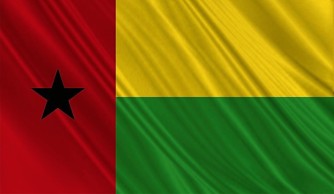 The flag of Guinea-Bissau. 