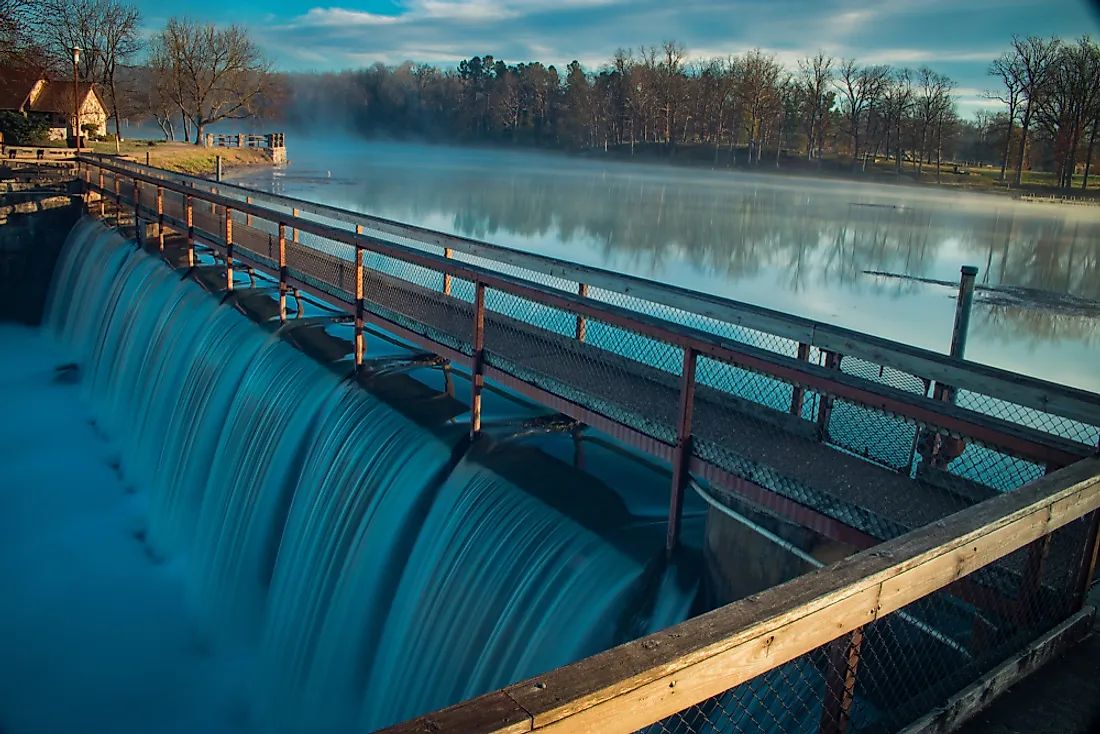 Mammoth Spring dam in Arkansas. 