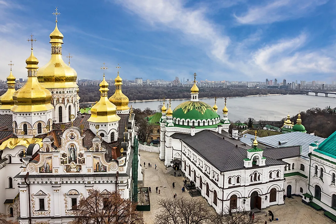 The Monestary of the Caves in Ukraine is one of the country's seven natural wonders. 